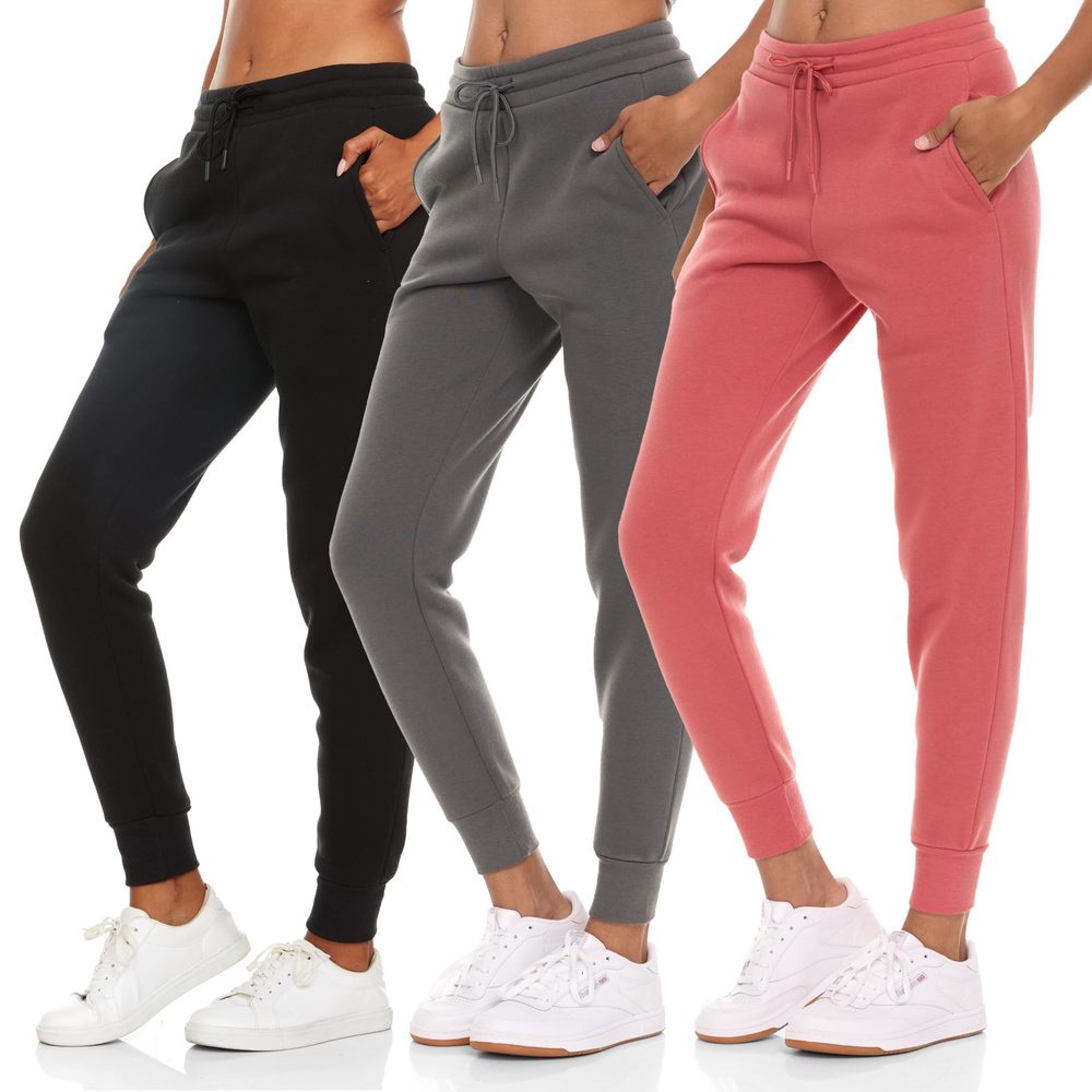NEW BottomLine 3 Pack Sweatpants Women, Comfortable Womens Sweatpants, Fleece Sw